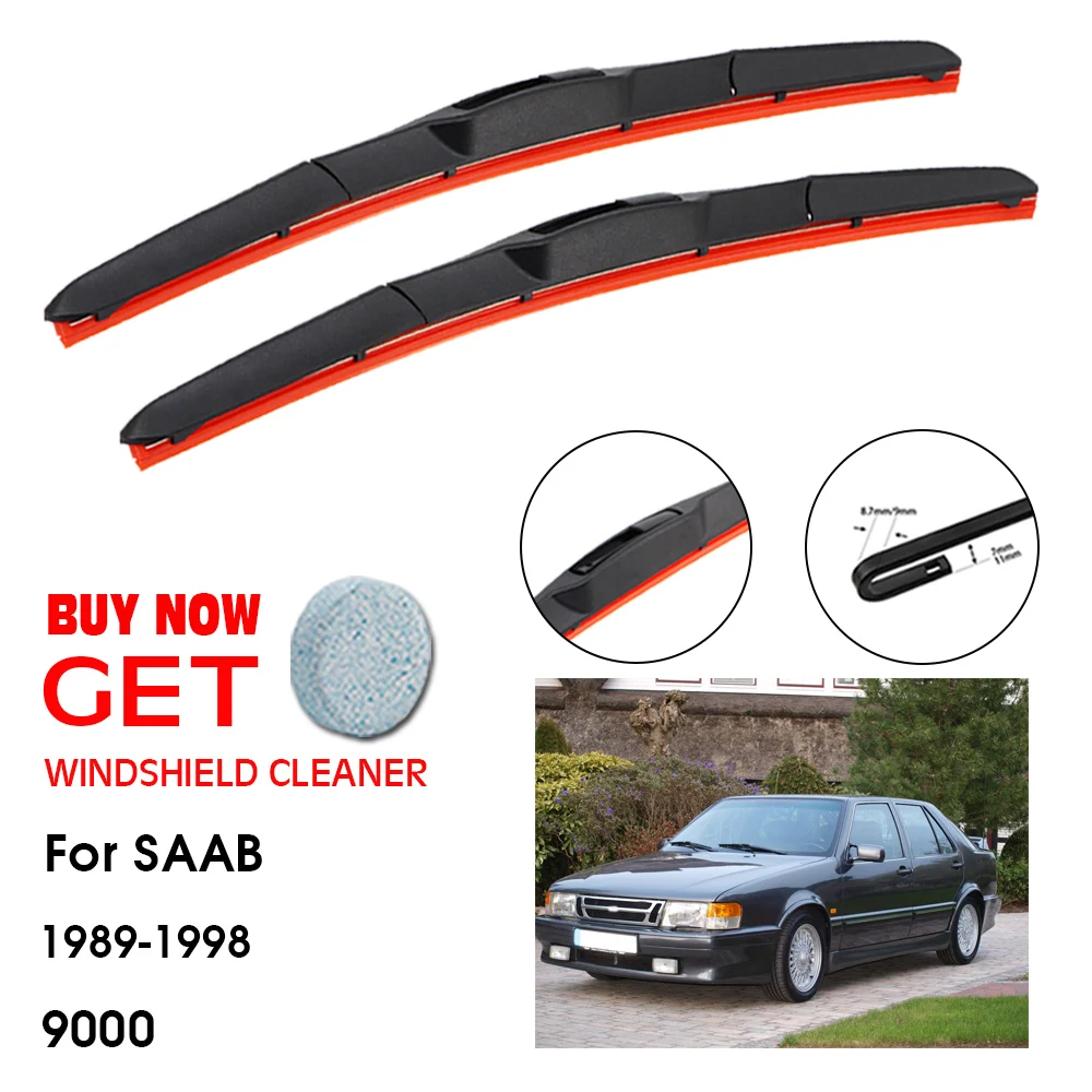 

Car Wiper Blade For SAAB 9000 21"+21" 1989-1998 Front Window Washer Windscreen Windshield Silica Gel Wiper Blades Accessorie