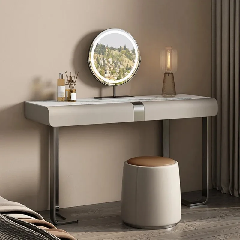 

White Dressers for Bedroom Furniture for Adult Set French Beauty Vanity Stool with Jeweler Mirrors Luxury Minimalist Design