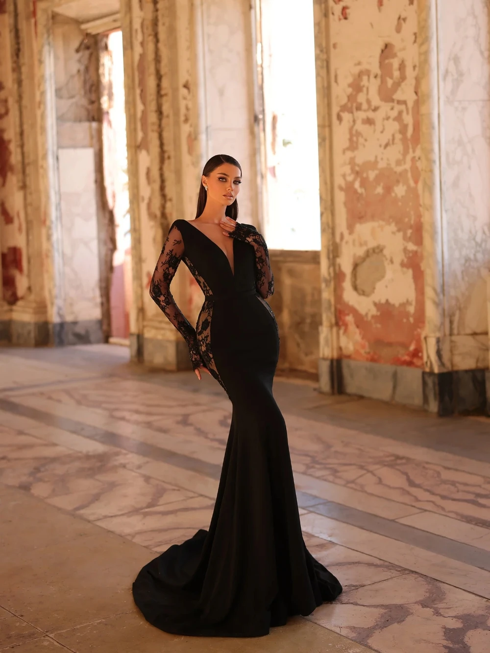 فستان سهرة أسود من الساتان وال - مراجعة Women'S Formal Dinner Wear وسعره