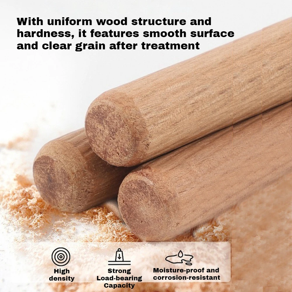 

100PCS Straight Wooden Dowel Pins M5 M6 M8 M10 M12 Wooden Dowels Rods for Crafts Furniture DIY Cabinet Closet Connecting