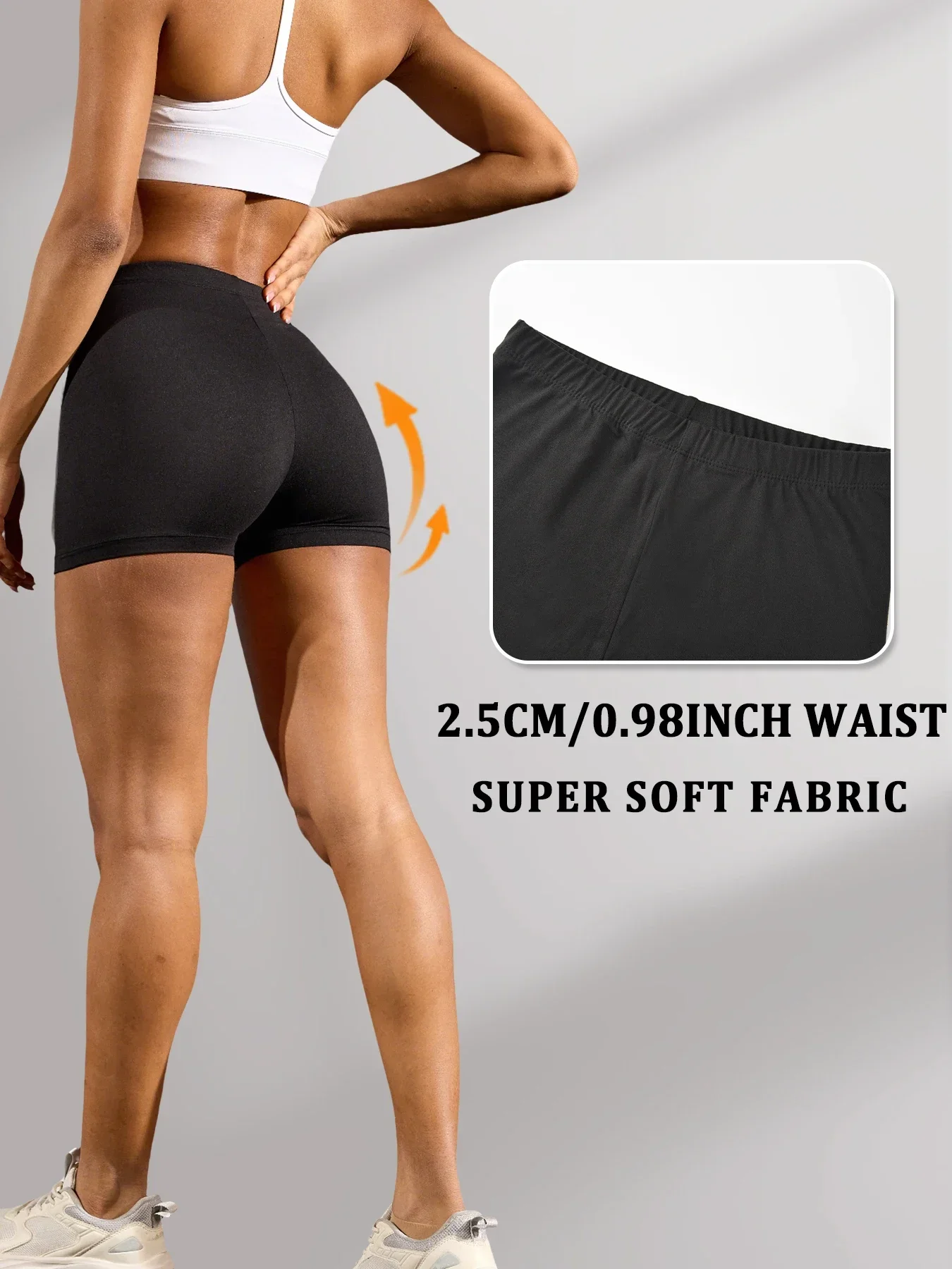 Biker กางเกงขาสั้นผู้หญิง Super Soft No See Through ออกกําลังกายโยคะวิ่งขี่จักรยาน Push Up Gym ฟิตเนสกางเกงขาสั้นผู้หญิง Activewear