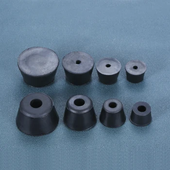 미끄럼 방지 가구 다리 발 블랙 스피커 캐비닛 침대 테이블, 원추형 바닥 고무 충격 패드, 의자 바닥 보호대 커버, 4 개