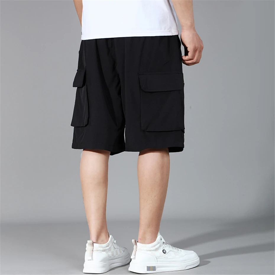 Summer Cargo Shorts Men Plus Size 12XL 11XL Shorts Fashion Casual Cargo Short Pants Male Elastic Waist Bottom Big Size 12XL