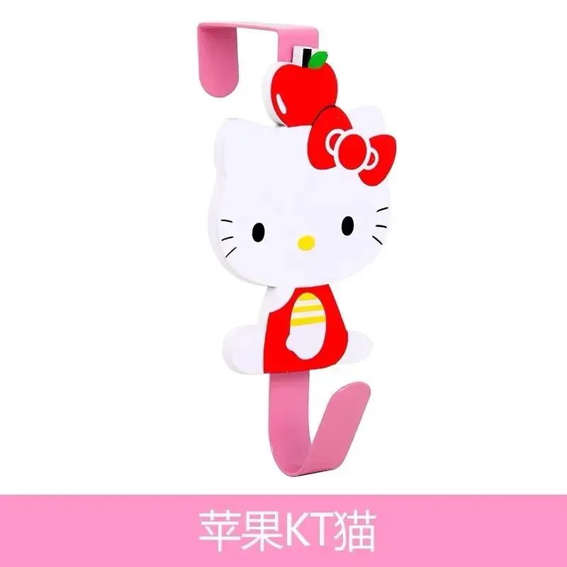 Sanrio-gancho de puerta de Hello Kitty, accesorio de personaje de dibujos animados de Anime, gancho sin costuras, gancho multifuncional Kawaii para dormitorio de niñas, regalo