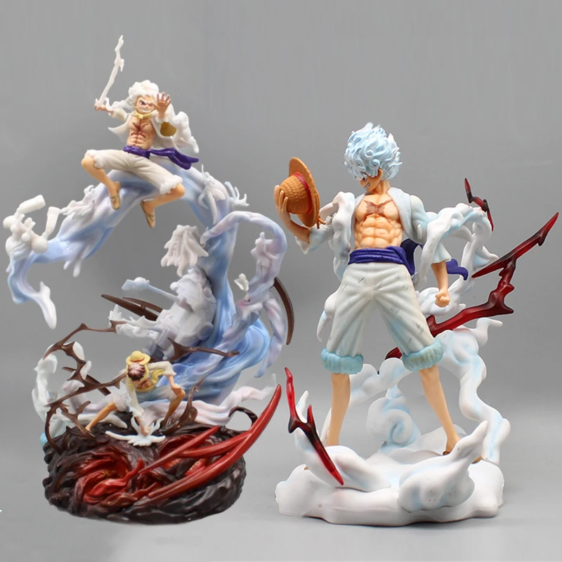 

25cm One Piece Figures LX Luffy Gear 5 Figurine Gk Anime Fruit Awakening Luffy Action Figure Nika Model PVC Collection Toys