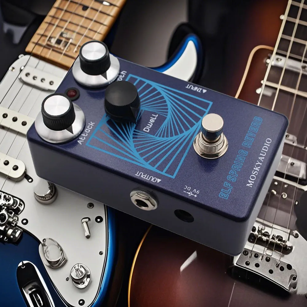 MOSKY ELF SPring Reverb Guitar Effect Pedal Rock Blues Spring Ghost Reverb Guitar Effect Pedal True Bypass