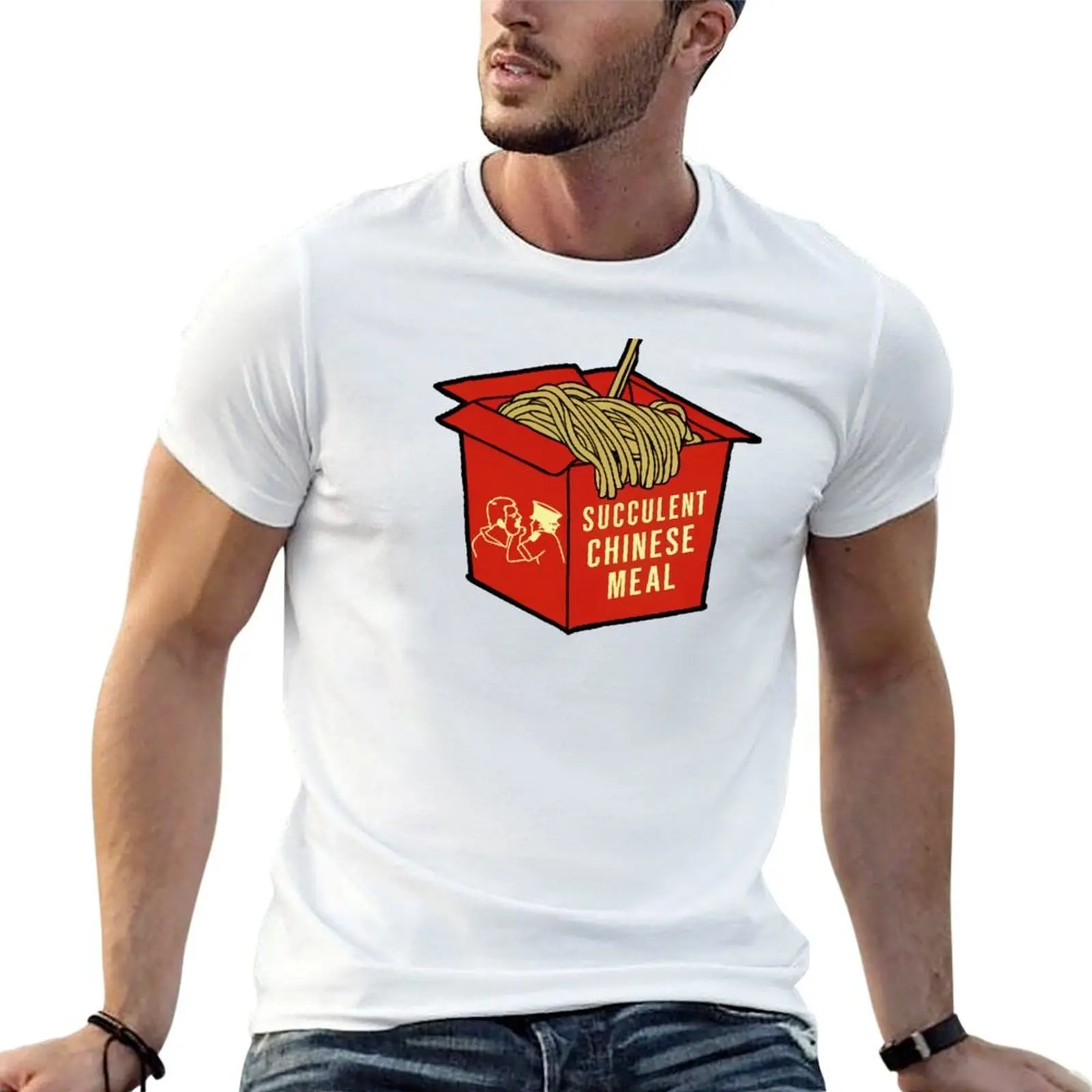 Succulent Chinese Meal T-Shirt Urban Style Casual Short Sleeve Top