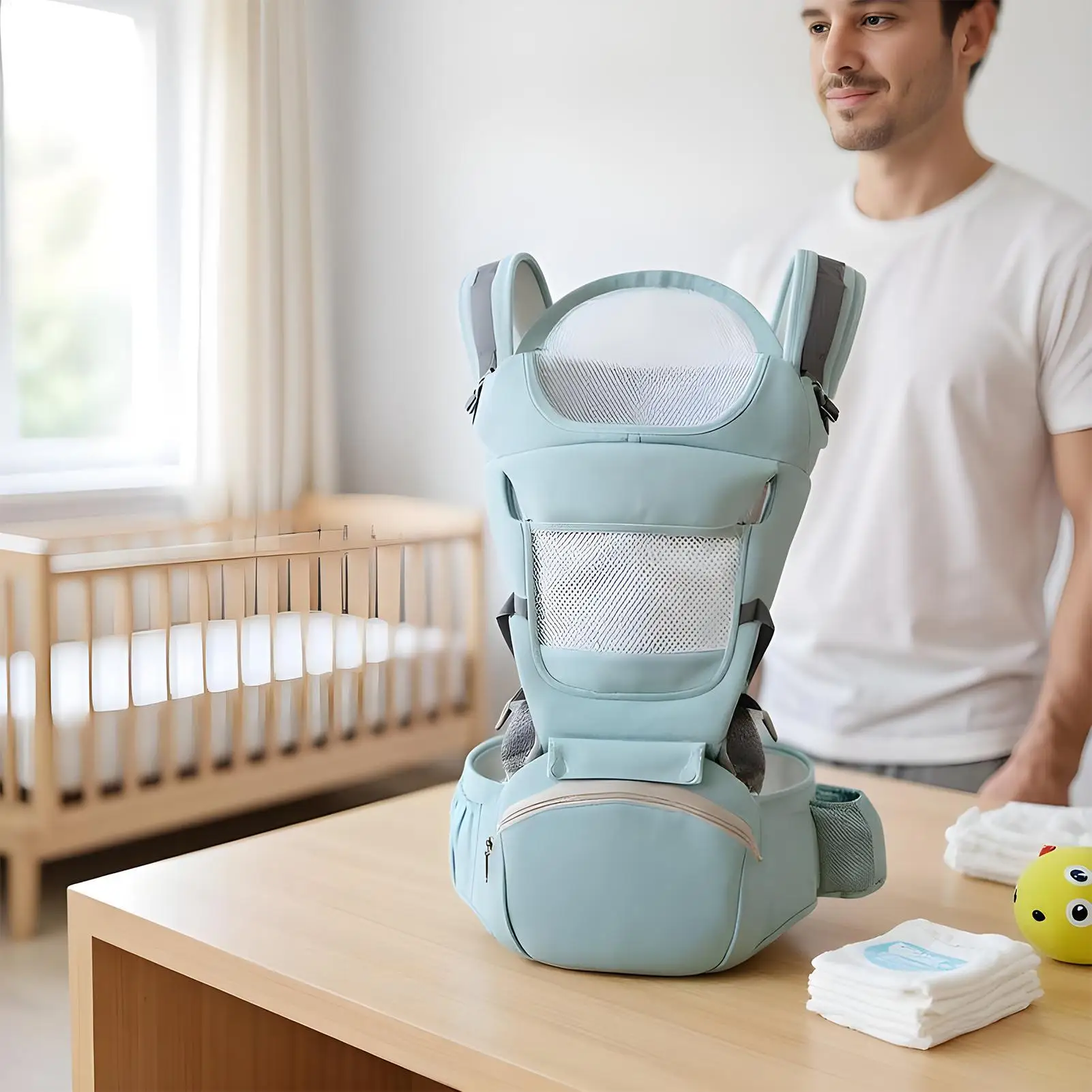 

Kid Holder Carrier Lightweight Adjustable Stroller Wrap Ergonomic Lightweight Carrier For Hiking Airplane Registry Mom Dad