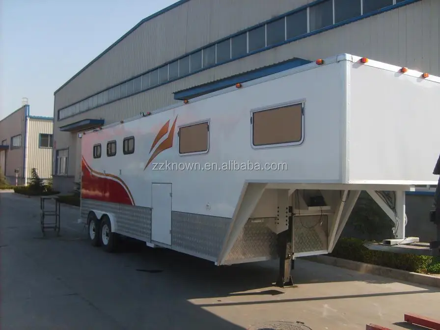 2023 Customized Gooseneck Horse Load Trailer with living Quarters Fiberglass Horse Float Trailers for Sale