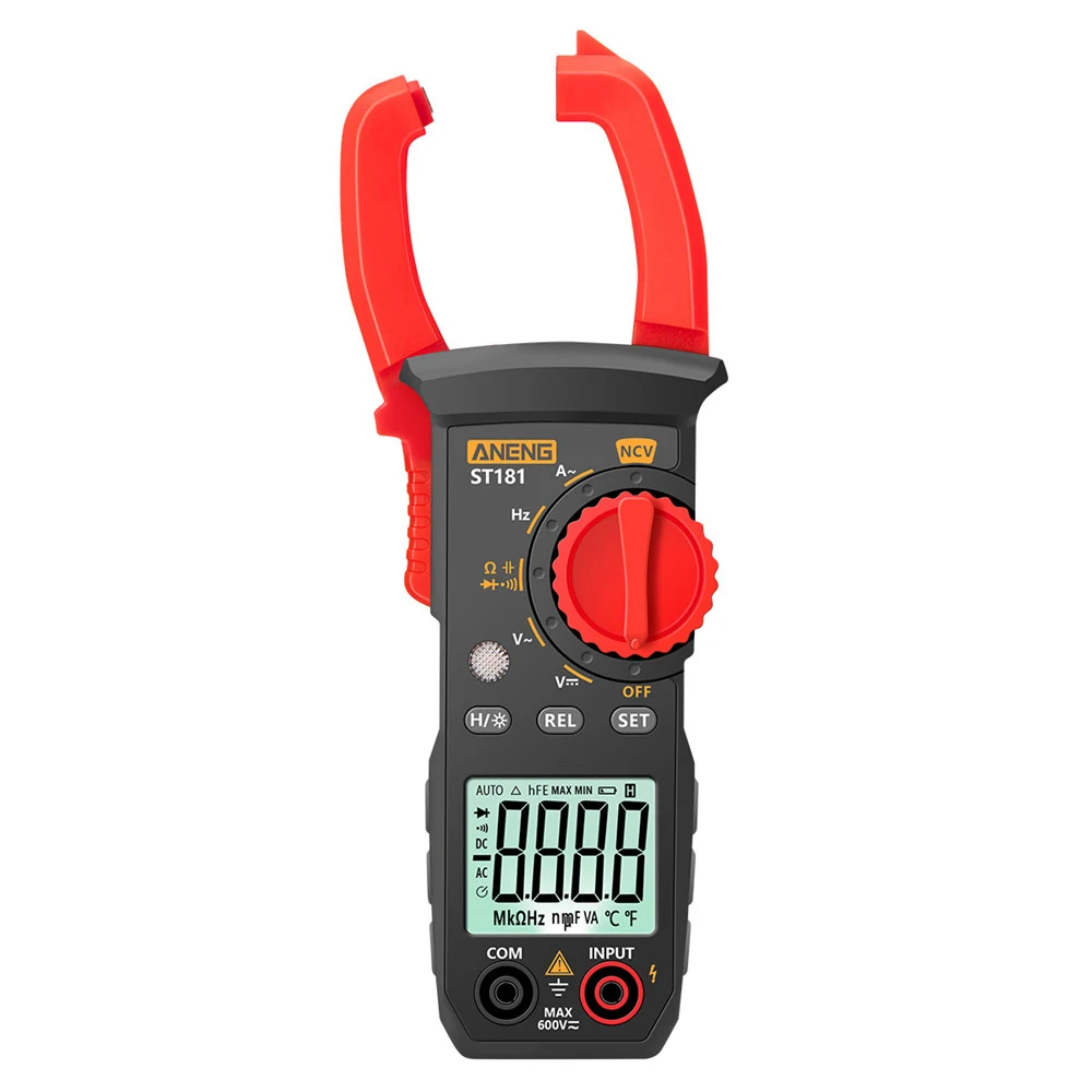 4000 Counts Car Amp Hz Capacitance NCV Ohm Test DC/AC Current Multimeter Ammeter Voltage Tester Digital Clamp Meter ST181