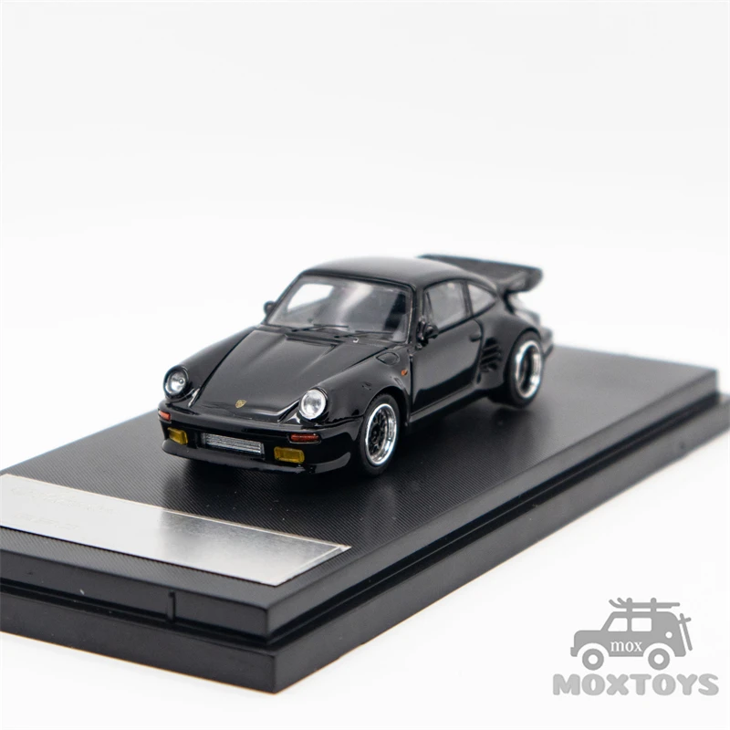 Master 1:64 911 930 Turbo Black Birdblack openable hood ver Diecast Model Car