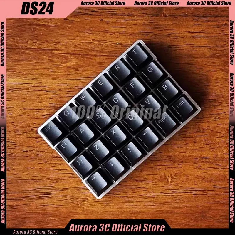

Ds24 Wired Keyboard Mini Keypad Straight Single Hand Keyboard Autoshift Intelligent Input Aluminum Gaming Keyboard Office Custom