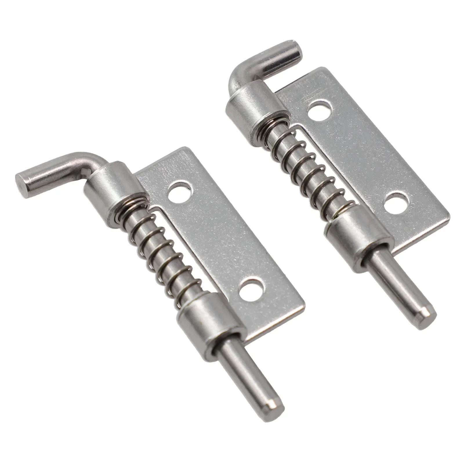 2pcs Spring Loaded Latches 304 Stainless Steel Security Bolt Hasp Staple Gate Safety Lock Latch Silver Hardware