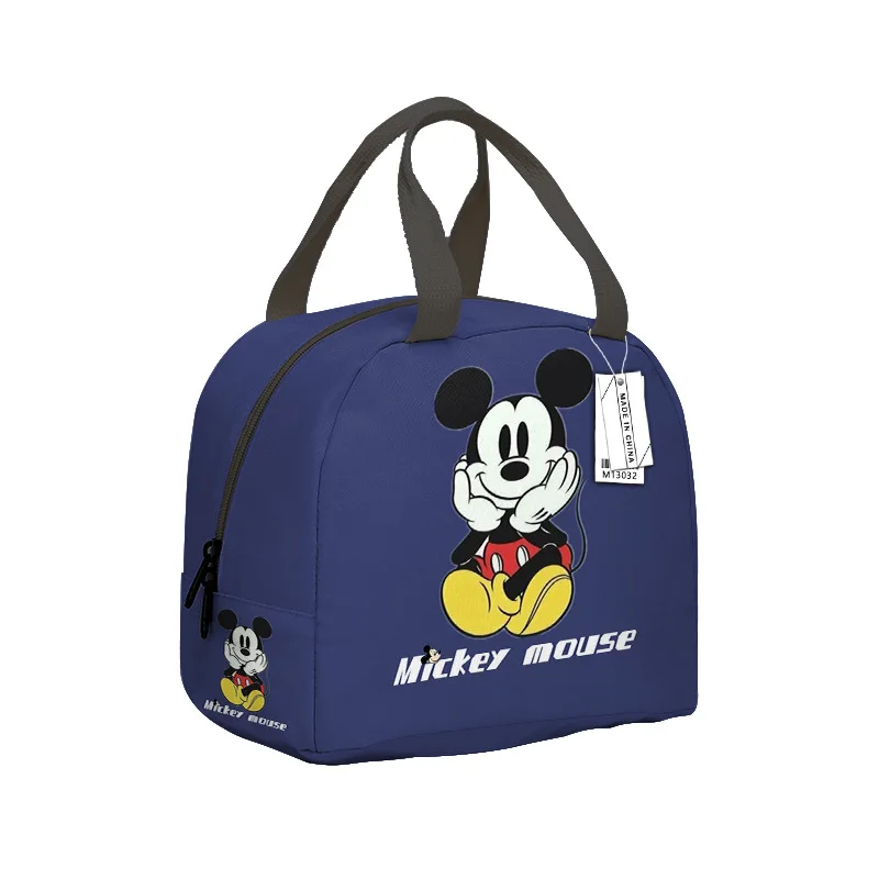 Disney-Bolsa de almuerzo de Mickey y Minnie para mujer, bolso ligero de gran capacidad con aislamiento, con estampado de dibujos animados, para