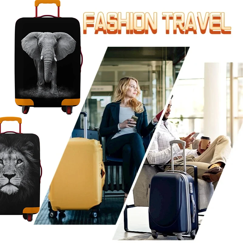 Thick Elastic Animal Luggage Protective Cover Zipper Suit For 18-32 inch Bag Suitcase Covers Trolley Cover Travel Accessories