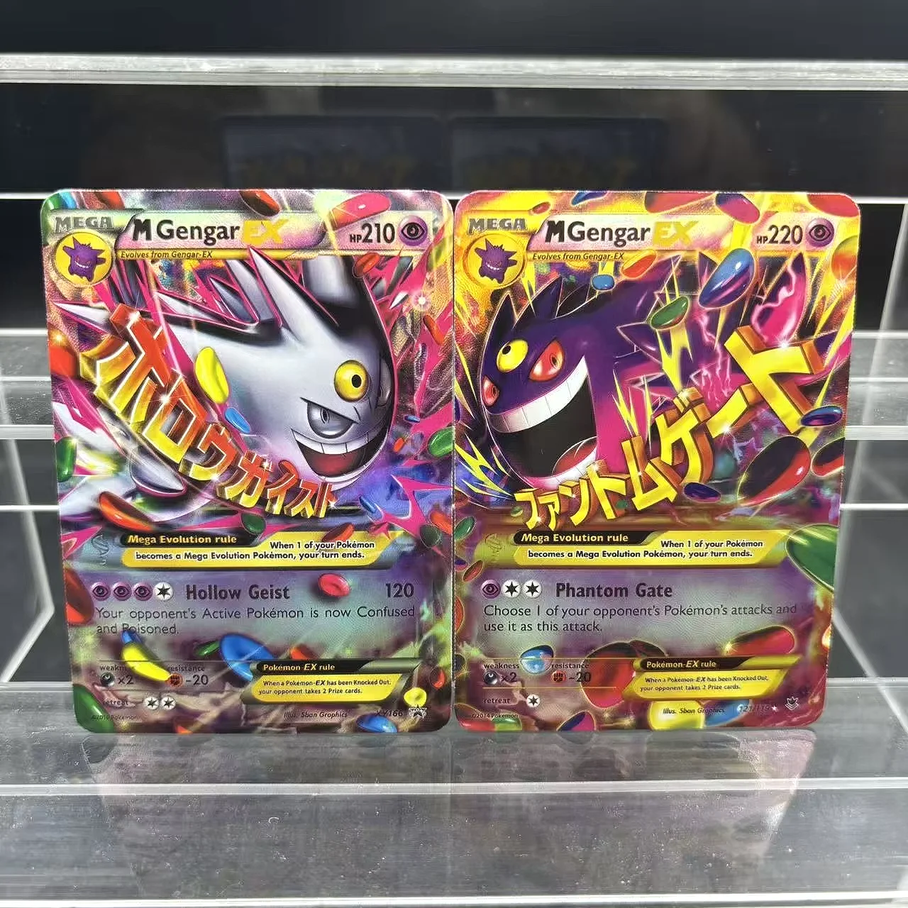 

Коллекционные карты PTCG Mega Gengar EX XY166, сделанные своими руками, одиночные карты, классическая игра, аниме-карта, подарочная игрушка