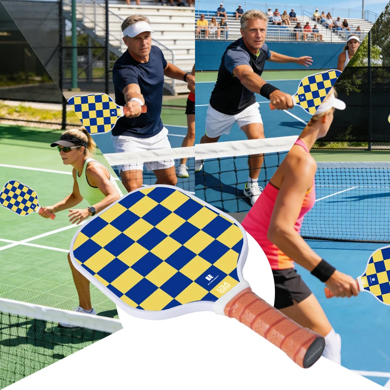 Pickleball Set Glass Fiber Racket | with PP Honeycomb Core Beginner-Friendly Kit | Includes 2 Rackets 1 Storage Bag And 4 Balls!