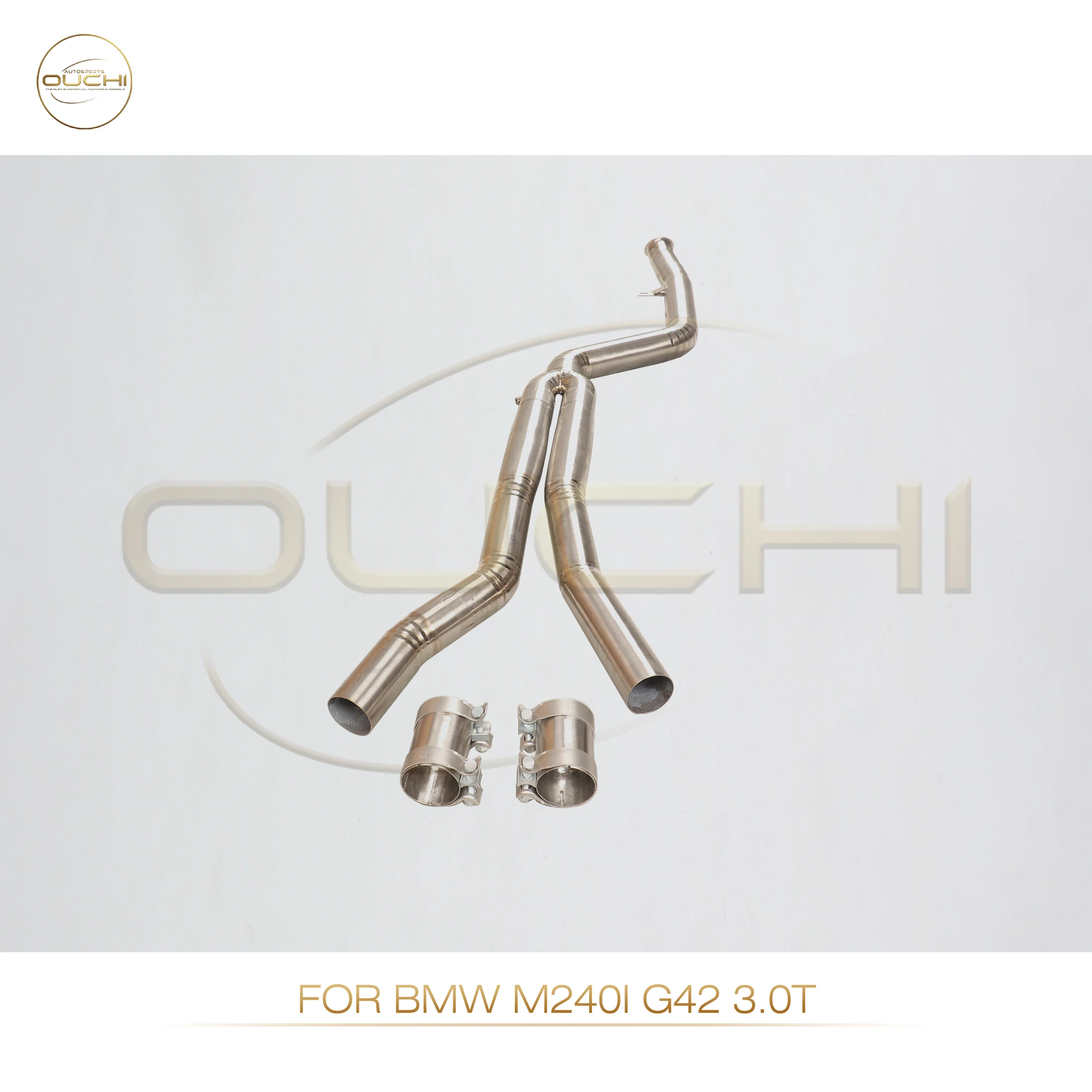 OUCHI titanium alloy Exhaust System Performance Middle Pipe For BMW M240i G42 3.0T  Resonant Tube