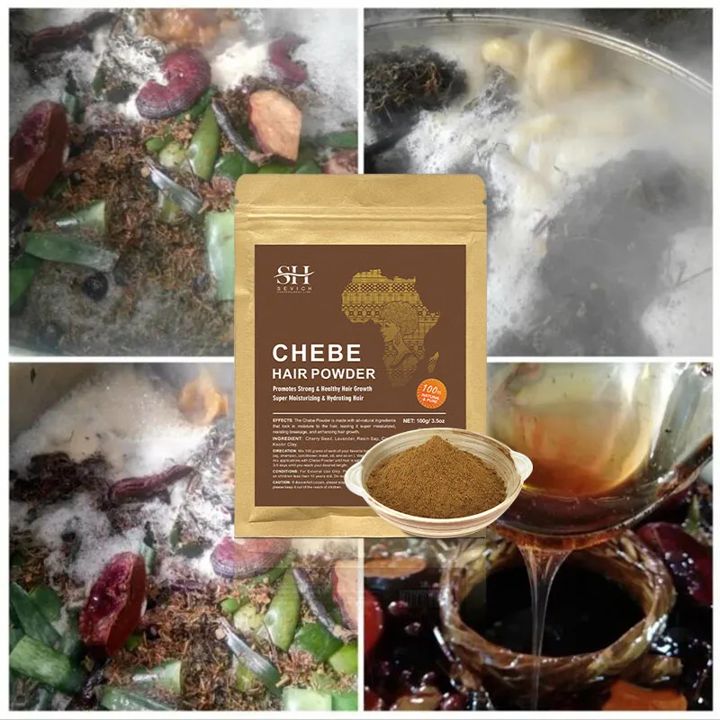 Africa Chad Chebe Powder 100% Natural Super Fast  Hair Regrowth Anti Hair Break Local Ingredients with Modern Craftsmanship 100g