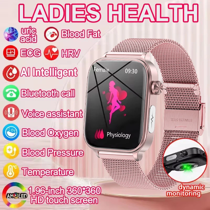 

ET570 Smart Watch ECG Smartwatch Men Women Bluetooth Call AI Voice SOS Health Monitor Health Sports Smartwatches for Android iOS