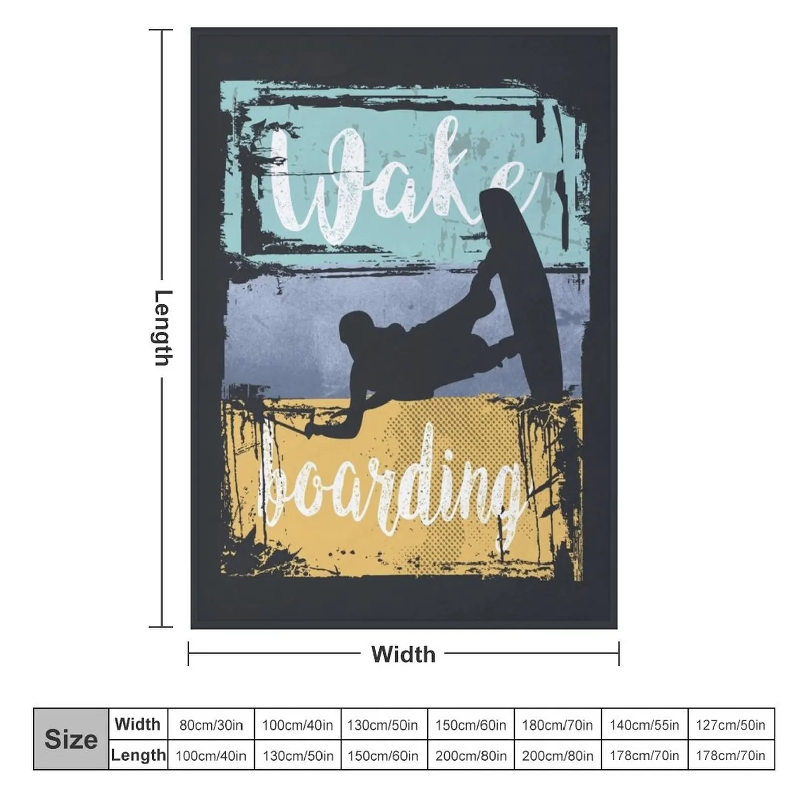 Wakeboarding Retro Wakeboarder Throw Blanket Soft Big Sleeping Bag Blankets