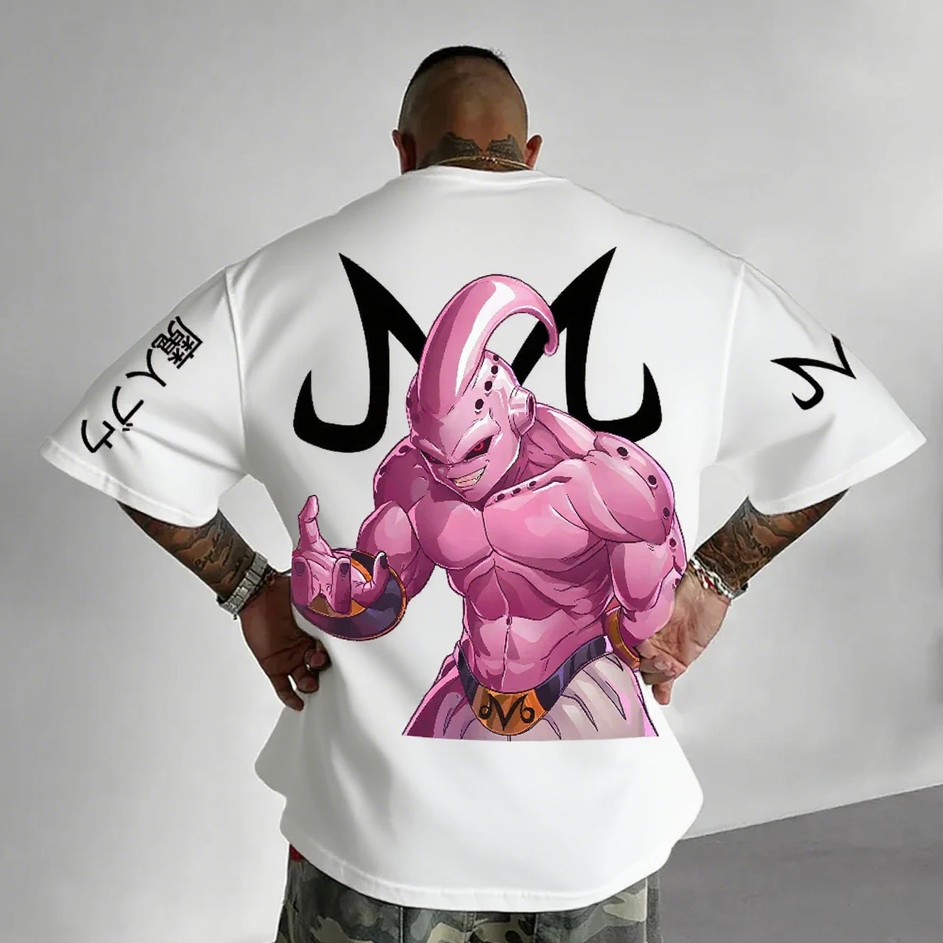 

Dragon Ball Majin Buu Men's T-shirt Summer Streetwear Women Short Sleeve Graphic Tee Casual Top Japanese Anime Print Y2k Clothes
