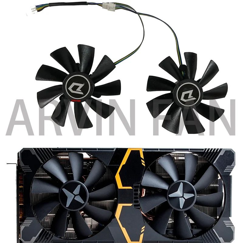 2 Stks/set 95Mm Gaa8s2u Rx 5700/5600/5500 Gpu Vga Koeler Diy Fan Voor Powercolor Rx5700 5600 Xt 8G X Kaarten Vervangen Pld10015b 12H