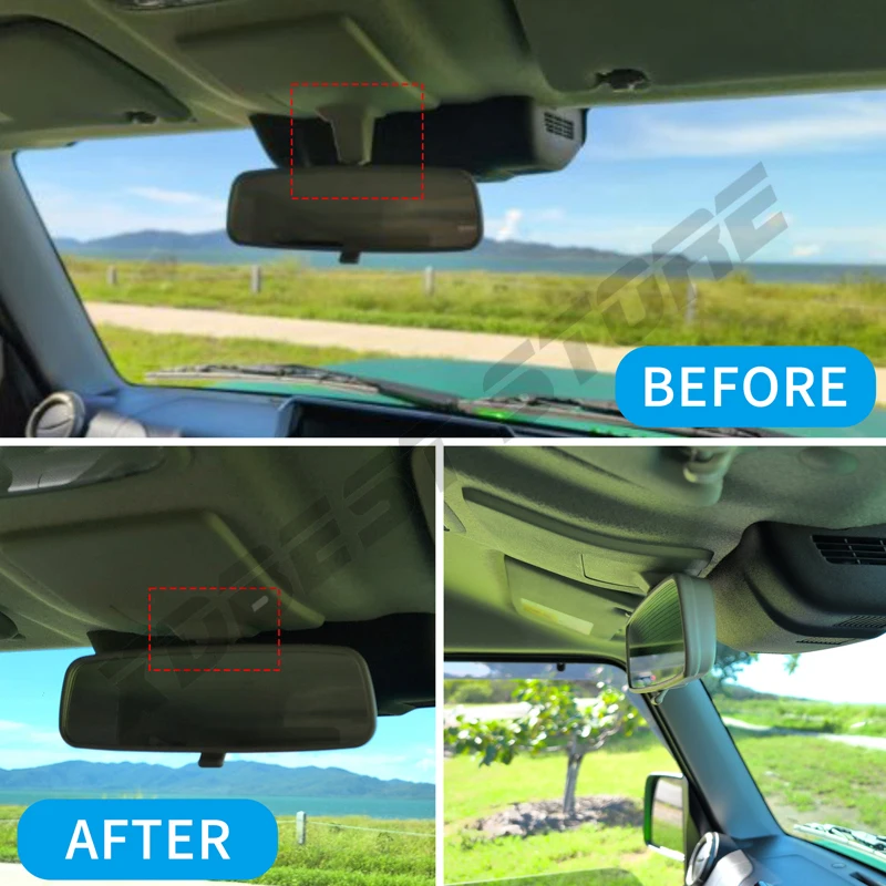 Jimny Room Rearview Mirror Upward Movement Bracket Shortened Rear View Mirror Mount for Suzuki Jimny JB64 JB74 JC74 2019-2025