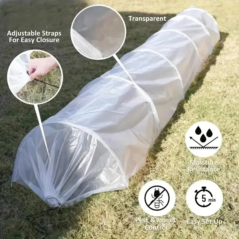 Garden Outdoor Tunnel Shade Net Cover Duty Green Houses Kit Quick Release Cloche Hoops For Outside Yard Patio Farm Accessories