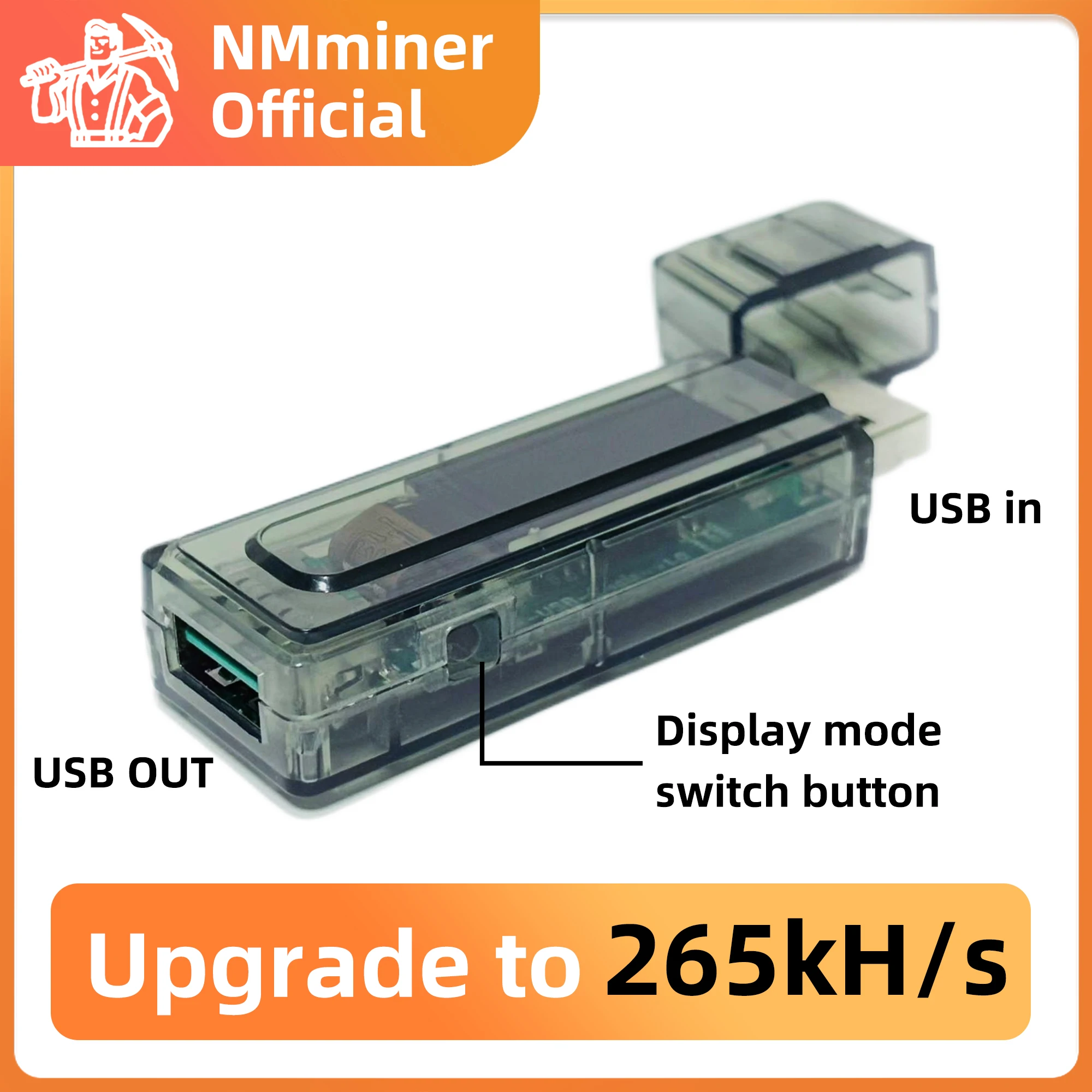 NMMiner usb-chain ESP32 Crypto Solo Lottery Lucky Miner deeply optimized upgrade to 265KH/s with USB Tester USB-A to typeC