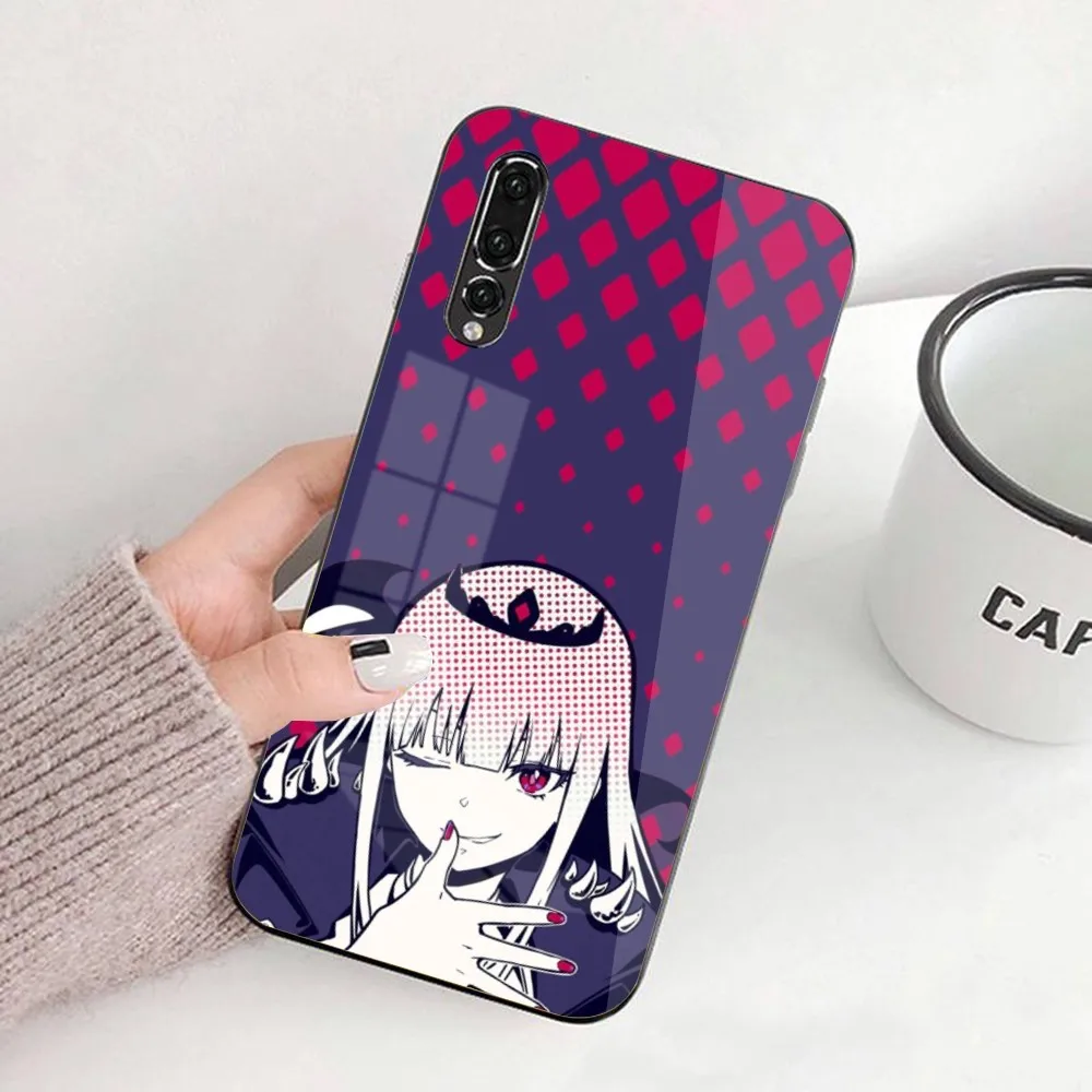 Funda de teléfono móvil de Anime Mori Calliope, cubierta de vidrio para Huawei P50, P40, P30, P20 Pro, Mate 40, 30, 20 Pro, Nova 9, 8, 7, PC