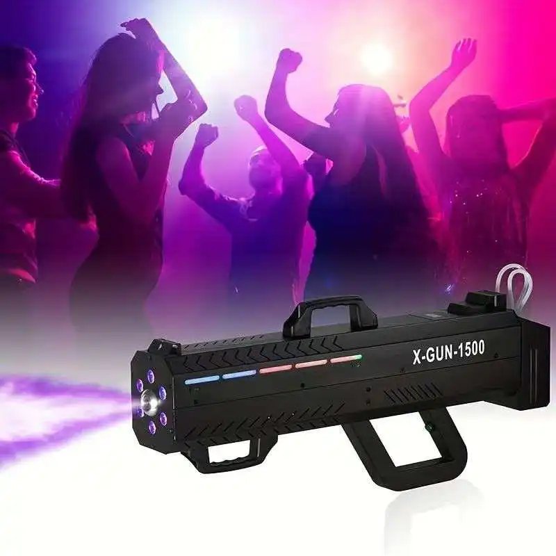 SITERUI Portable 1500-Watt Electric Smoke Machine Smoke Gun with Light and Party-Style for  DJ, Concert Hall, Stage Scene
