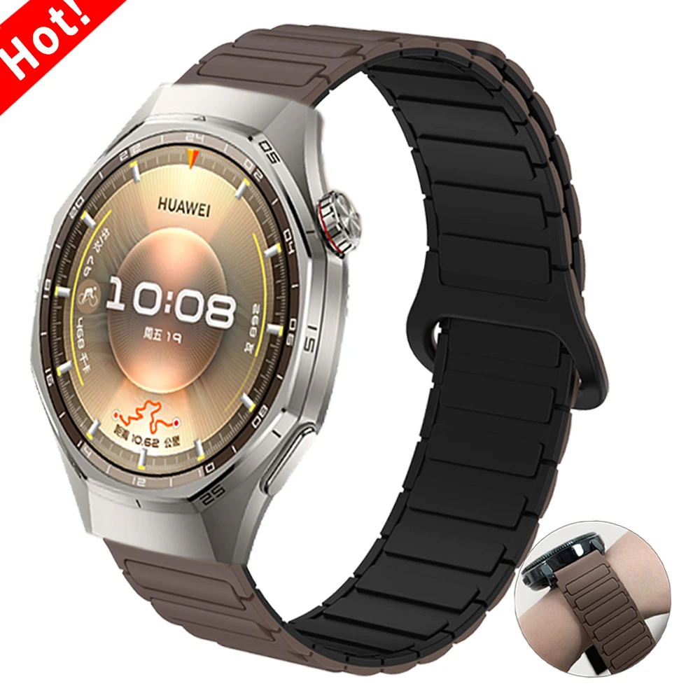 22mm 20mm Hot Item Magnetic Silicone Strap For HUAWEI WATCH GT 6 5 Pro GT6 GT5 GT4 GT3 42mm 46mm/WATCH 5 4 Sports Bracelet Bands