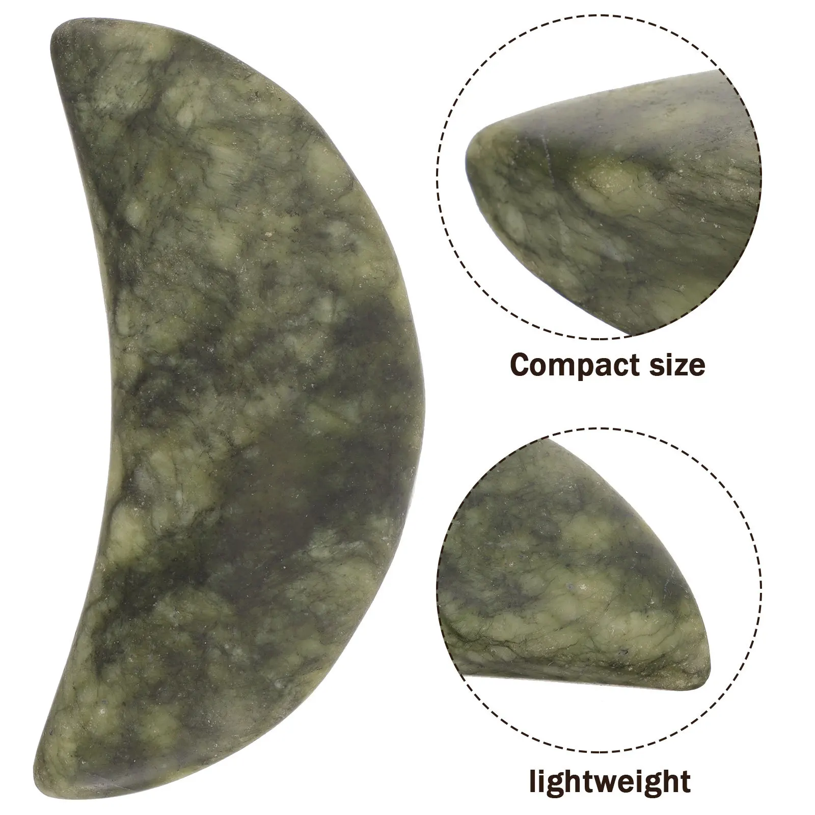 

Jade Massage Stone Compact Thumb Massage Tool Portable Natural Stone for Relaxing Stress Relief Beauty Care Home Use