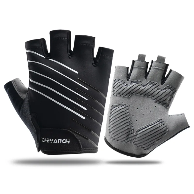 Guantes deportivos de verano para hombre Q306, guantes antideslizantes de medio dedo y transpirables para ciclismo al aire libre, absorción de impacto en carretera