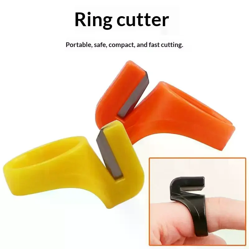 Plastic Thimble Sewing Ring Thread Cutter Finger Needle Craft Cutting Tool For DIY Household Sewing Machine Accessories