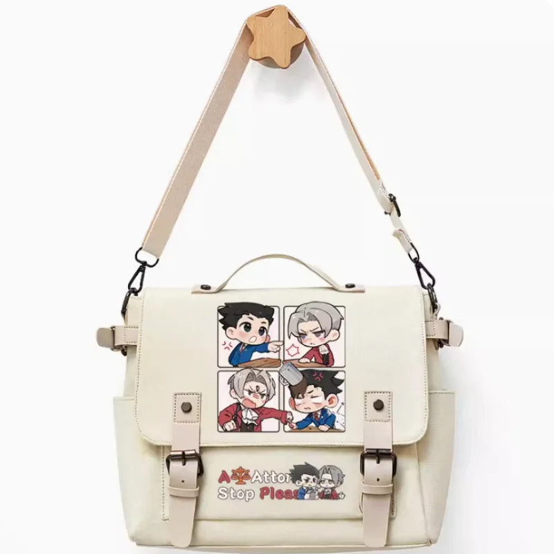 

Anime Ace Attorney Bag Unsix Fashion Casual Teenagers Crossbody Student Messenger Handbag B860