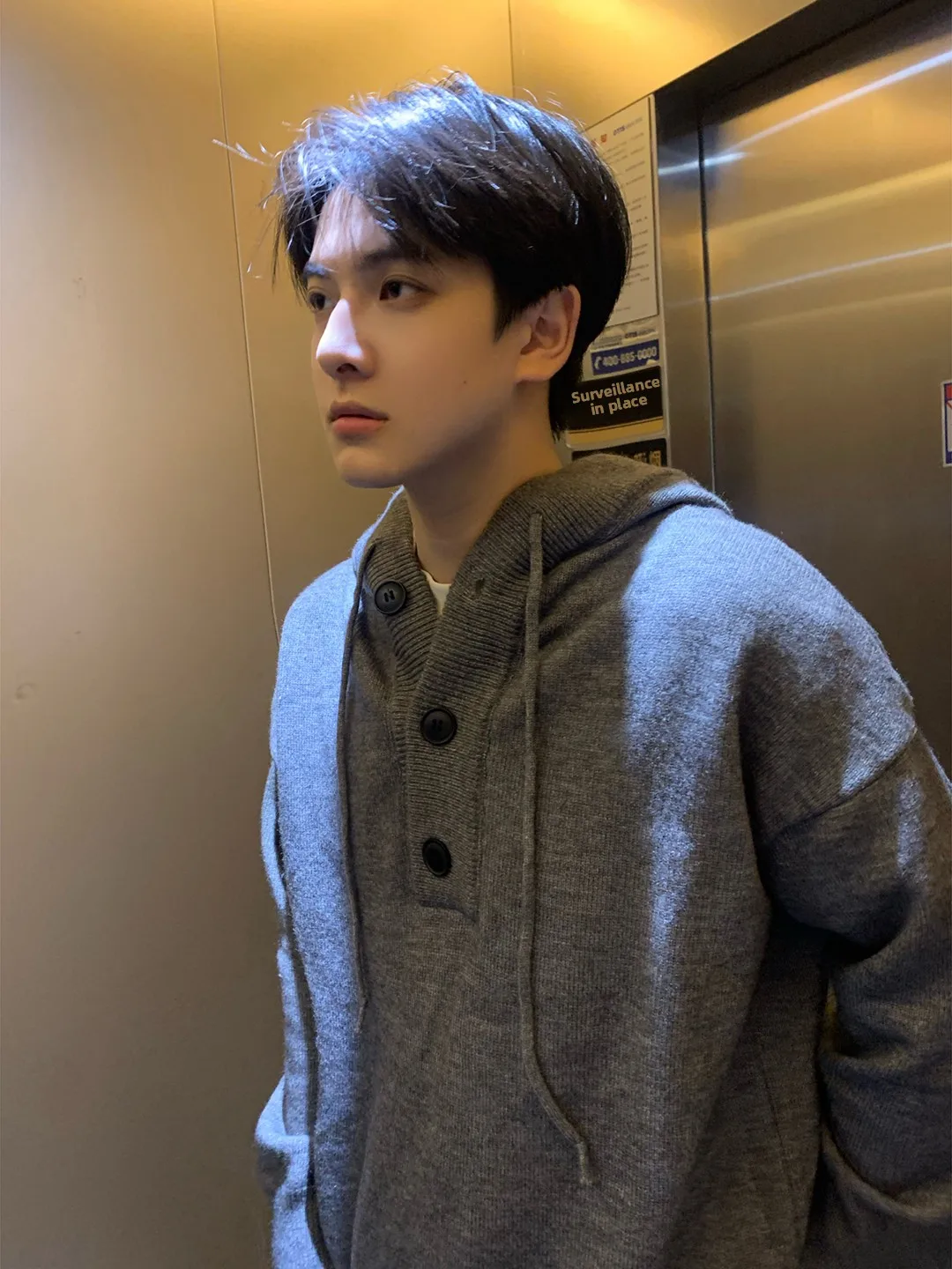 

Винтажный мужской свитер с капюшоном на пуговицах, свободного кроя, осенне-зимний, повседневный, плотный, для отдыха, верхняя одежда