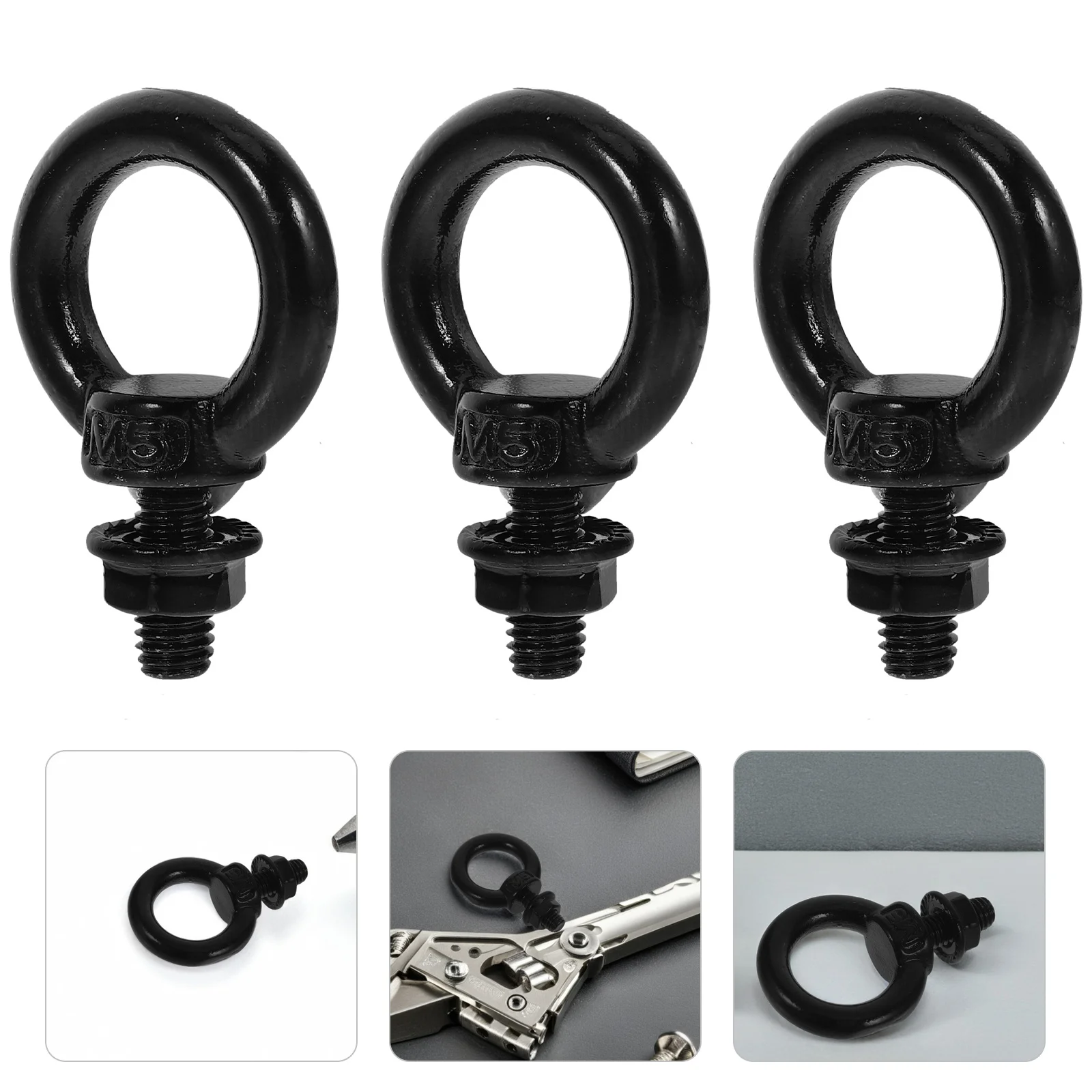 10 قطعة الفولاذ المقاوم للصدأ الثقيلة رفع مسامير العين حلقة معدنية المسمار ييبولت لرفع آلات التعليق الاستخدام الصناعي #1