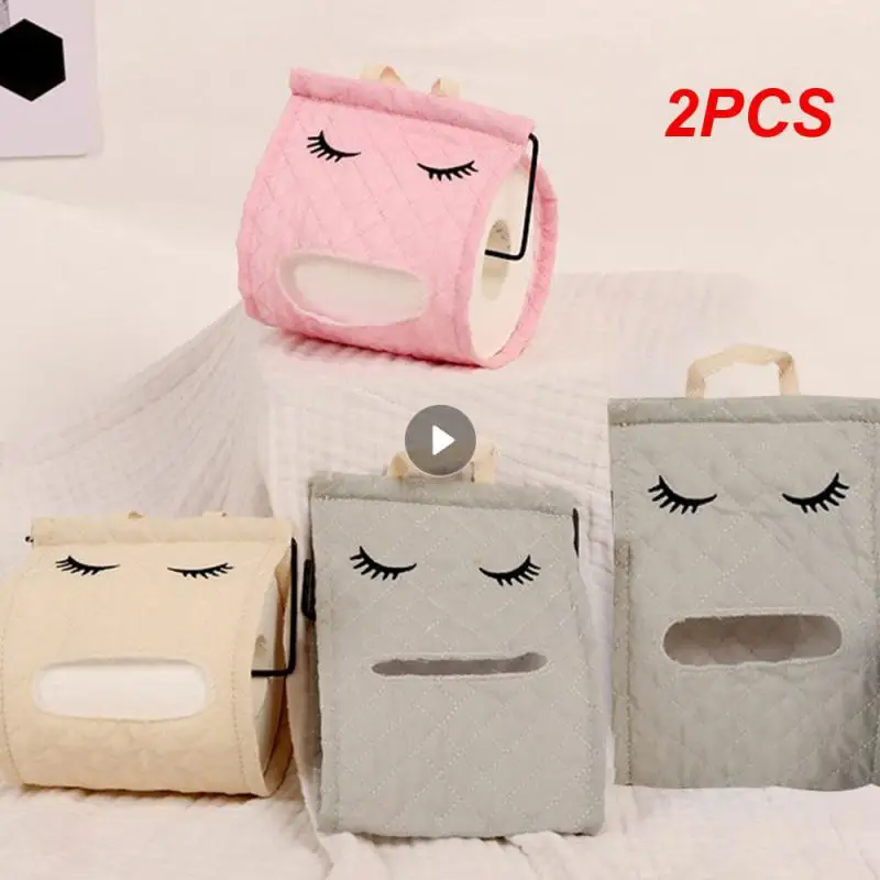 便利なサスペンション付きティッシュボックスセット,1ボード生地,かわいい車とバスルームのアクセサリー,2個