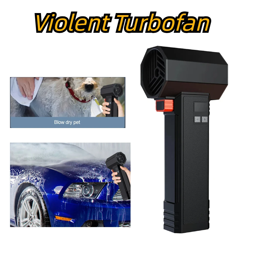 64mm Car Violent Blower Turbo Fan XL Handheld Turbo Jet Fan Powerful Air Blower Violent Dryer High Performance Brushless Motor