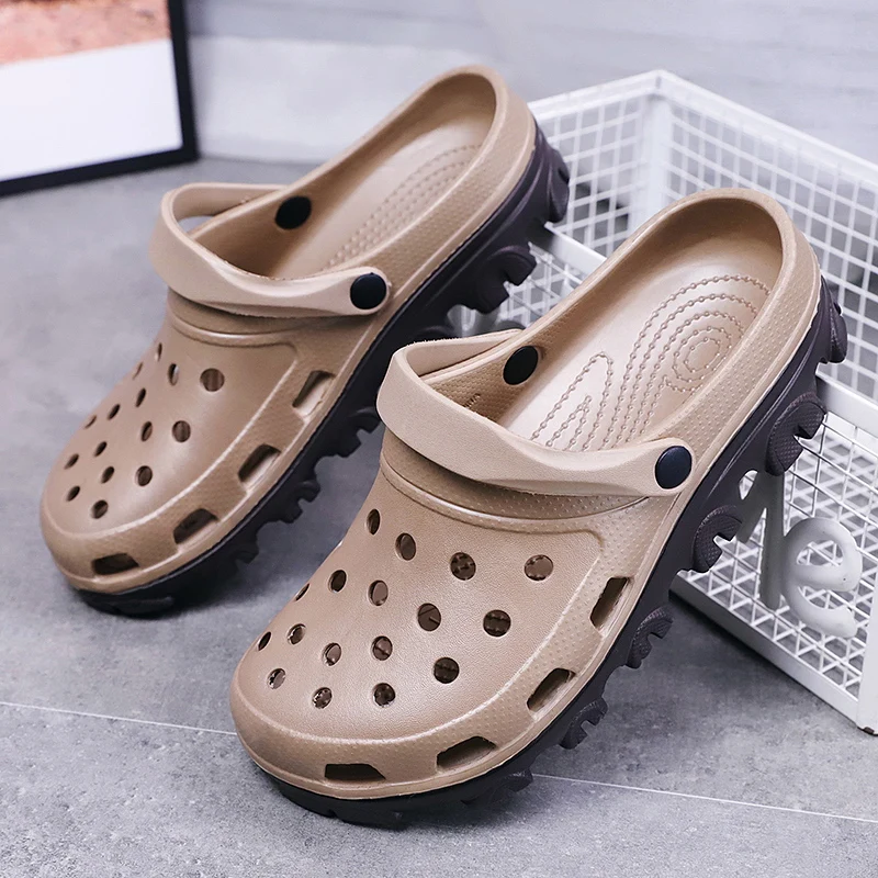 Summer large size men and women sandals high quality outdoor beach shoes men comfortable dual-use indoor home slippers 36-51