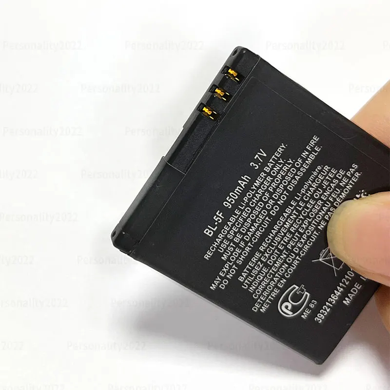 BL-5F para Nokia baterías E65 N93i N95 N96 N98 6290 6210S 6210n 6710NC5-01 batería 950mAh recargable para teléfono móvil