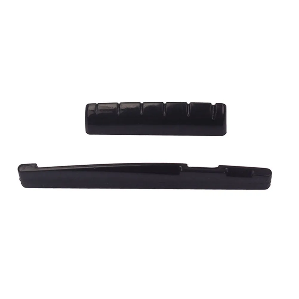 

Guitar Nut Saddle Plastic Replacement Black Durable Easy Cut for Better Playability and Sound Guitar Accessory