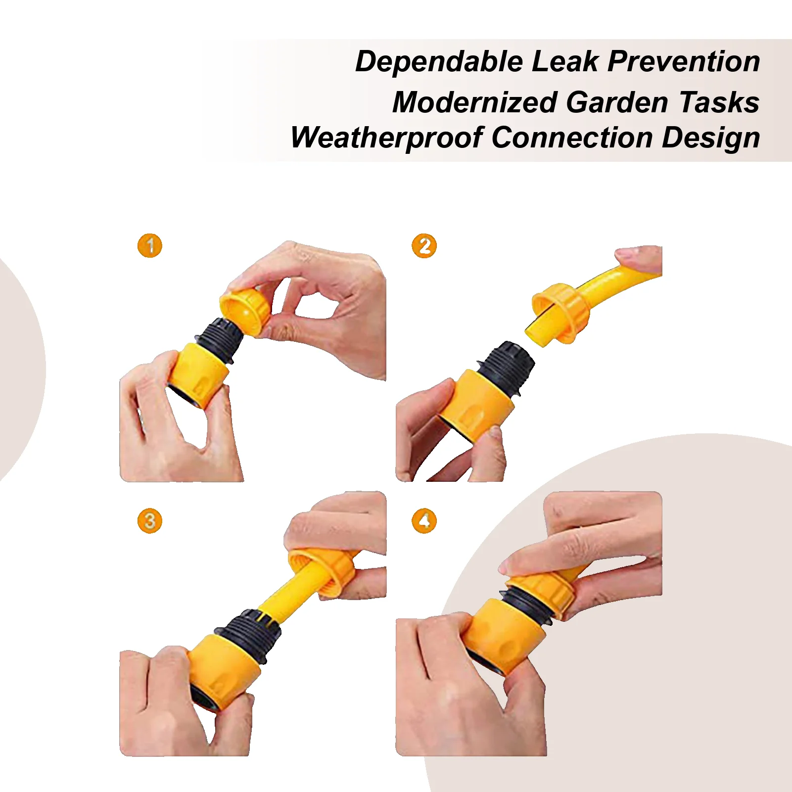 

Quick Hose Connector 1/4 Inch Garden Hose Quick Connect Fittings Adapter Weather Resistant Design For Water Faucet Sprinkler