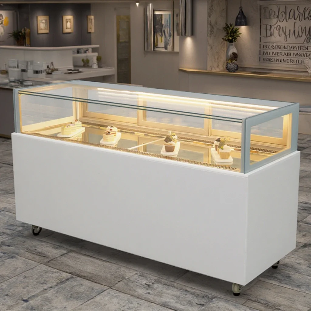 Commercial Single Layer Bakery Showcase Air-Cooled Cake Display Show Case For Store