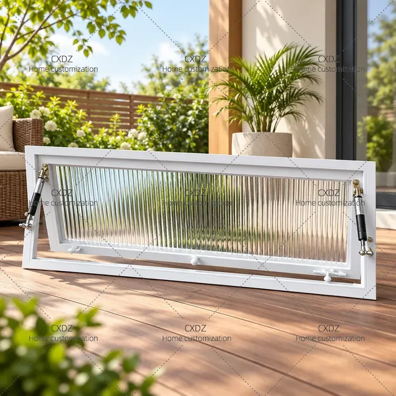 White Vertical Sliding Window Soundproof Small Window for Bedroom Bathroom Living Room Balcony Container House