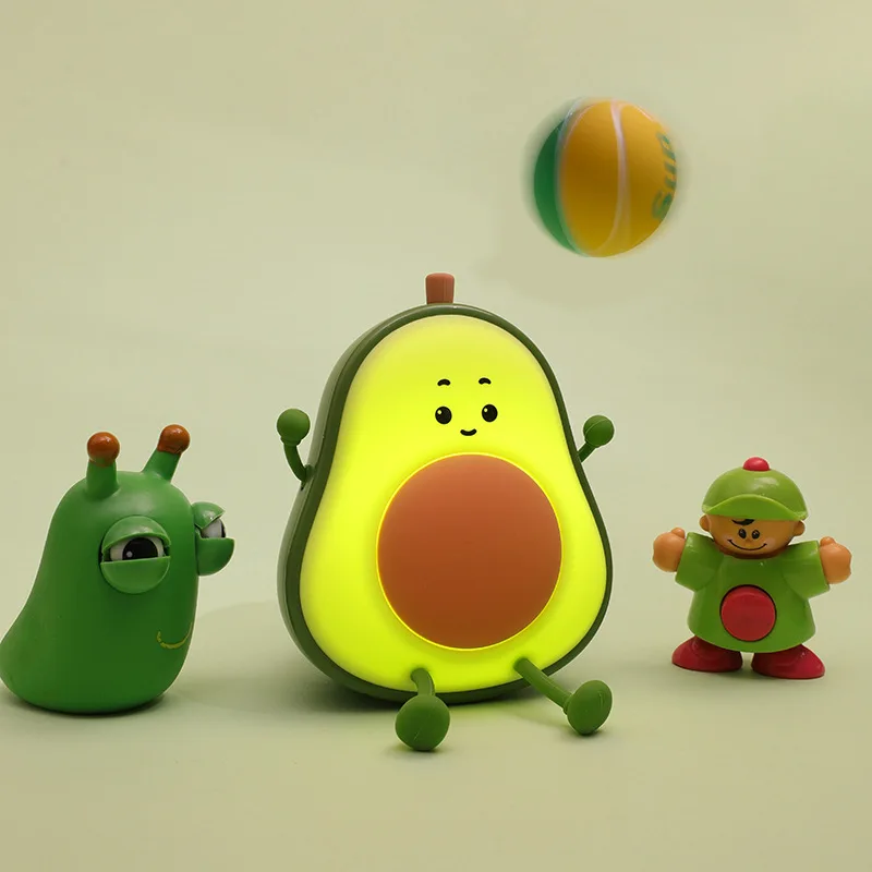 New Product Decoration with Unique Creative Design Avocado Soft Light Night Light Desktop Atmosphere Sleep Companion Pat Light