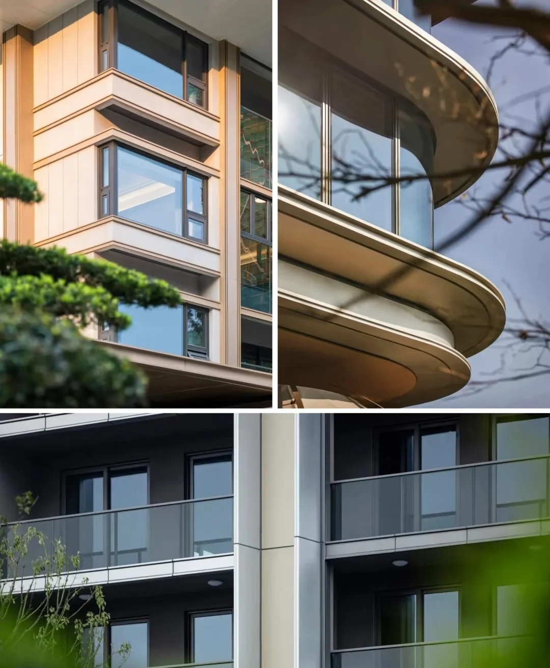 التخصيص الألومنيوم الشخصي بلون مسحوق طلاء قشرة الألومنيوم جدار الستار للبناء #6