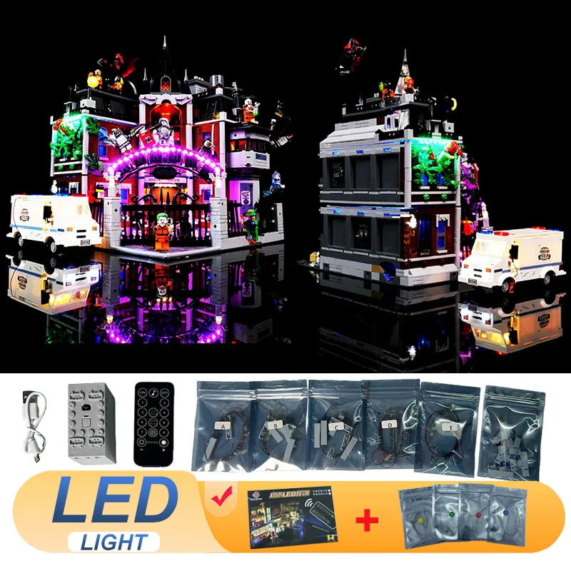LED-lichtset voor LEGO 76300 Arkham Asylum Lamp Idee Kerstcadeau (exclusief bouwstenen, stenen, sets, model)